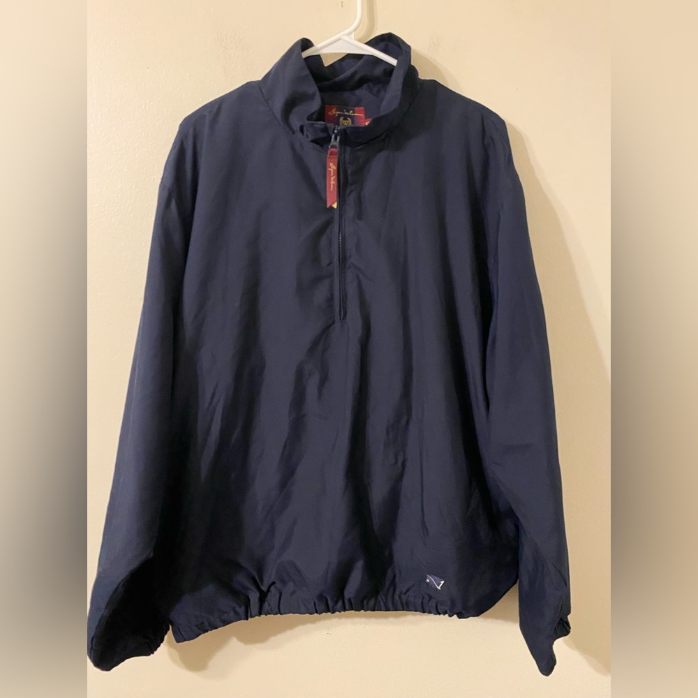 Men's Navy Blue Byron Nelson 1/2 Zip Waterproof Windproof Pullover‎ Size XL